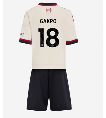 Liverpool Cody Gakpo #18 Udebanetrøje Børn 2025-26 Kortærmet (+ Korte bukser)